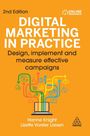 Titel "Digital Marketing in Practice", Autoren Hanne Knight und Lizette Vorster Larsen. Illustration mit Laptop und Icons.