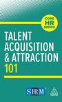"Core HR Series", "Talent Acquisition & Attraction 101", Logos unten. Grüner Hintergrund mit gelbem Kreis und Punkten.