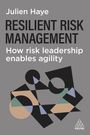 „Resilient Risk Management“ von Julien Haye. Abstrakte Formen in gedeckten Farben, Logo von KoganPage.