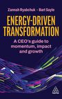 „Energy-Driven Transformation: A CEO’s guide to momentum, impact and growth.“ Bunte, dynamische Linien im Hintergrund.