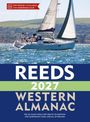 PDF eBook verfügbar, Reed 2027 Western Almanac. Segelboot auf einem See mit grüner Landschaft im Hintergrund.