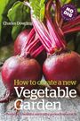 Text: "Charles Dowding. How to create a new Vegetable Garden." Rote Bete mit grünen Blättern, No-Dig-Logo.