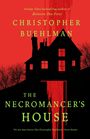 Titel: "The Necromancer's House" von Christopher Buehlman. Silhouette eines Hauses auf rotem Hintergrund.