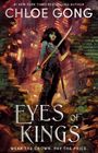 „CHLOE GONG, EYES OF KINGS, WEAR THE CROWN. PAY THE PRICE.“ Eine kämpferische Figur mit Schwert, umgeben von Ruinen.