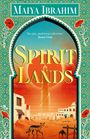 „Spirit Lands“ steht in gelber Schrift, Hintergrund zeigt Wüste, Gebäude, einen Hund, blau-rotes Ornament, rote Blumen.