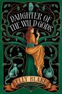 "Daughter of the Wild Gods" oben, "Elly Blake" unten. Illustration: Frau in Baum mit Eule, Katze, Laute und Eichel-Ornamenten.