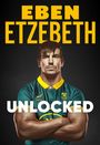 Text: "EBEN ETZEBETH UNLOCKED". Ein athletischer Mann im grünen Sporttrikot steht mit verschränkten Armen.
