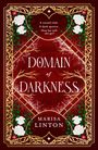 "A cursed club. A dark spectre. How far will she go?" - DOMAIN of DARKNESS. Marisa Linton. Rote Rosen, goldene Verzierungen.