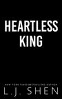 Text: "Heartless King, New York Times Bestselling Author L.J. Shen." Schwarzer Hintergrund, weiße Schrift.