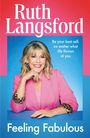 „Ruth Langsford“, „Feeling Fabulous“, „Be your best self, no matter what life throws at you“. Frau in pinkem Blazer lächelt.