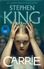 "No. 1 Sunday Times Bestselling Author Stephen King, Carrie." Ein junges Mädchen mit Krone wirkt angespannt.