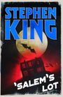 Text: "STEPHEN KING 'SALEM’S LOT". Ein Haus vor einem großen Vollmond, umgeben von fliegenden Fledermäusen.