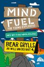 "MIND FUEL FOR YOUNG EXPLORERS", "SIMPLE WAYS TO BUILD MENTAL RESILIENCE". Bäume, Berge, Wasserfall, ein Fallschirm.