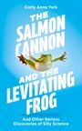 Titel: "The Salmon Cannon and the Levitating Frog". Ein Frosch schwebt vor einem blauen Hintergrund.