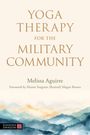"Yoga Therapy for the Military Community" von Melissa Aguirre; gemalte Landschaft in sanften Blau- und Beigetönen.