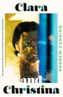 „Clara and Christina“, darunter verschwommene Silhouette einer Person mit Blumen.