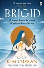 „BRIGID“, „A woman born to be a saint. A goddess destined to rise.“ Illustration einer Frau mit Flamme und Stab.