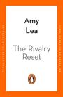 Oben "Amy Lea", mittig "The Rivalry Reset". Außen orange, mit Pinguin-Logo unten.