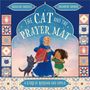 Texte: "IBRAHIM SHIDIQ MARIAH IDRISSI", "THE CAT AND THE PRAYER MAT". Lila Hintergrund, einfaches Design, Logo unten.