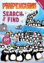 "PiRiPENGUiNS", "SEARCH & FIND", "COVER COMING SOON", fünf cartoonhafte Pinguine auf blauem Hintergrund, Logo von Orchard Books.