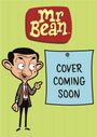 "Mr Bean" und "Cover Coming Soon" in einem Cartoon-Stil. Zeichnung von Mr Bean in Anzug deutet auf das Schild.