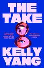 Text: „THE TAKE, KELLY YANG.“ Illustration: Ein aufrechter Spiegel zeigt Palmen bei Sonnenuntergang.
