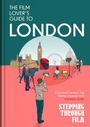 "The Film Lover's Guide to London." Illustration von Londoner Wahrzeichen und Filmcrew bei der Arbeit.