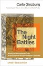 "The Night Battles" von Carlo Ginzburg. Illustration mit mittelalterlichen Figuren in einer Kampfszene, aktualisierte Ausgabe.
