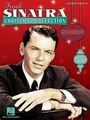 "Frank Sinatra Christmas Collection" steht auf rotem Hintergrund mit zwei Ornamentverzierungen. Ein Mann im Anzug lächelt.