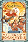 "Cover Coming Soon" in blauer Schrift auf pastellgrünem Hintergrund. Eine rote Banderole mit "Greek and Roman Myths".
