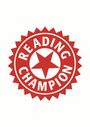„Reading Champion“ in Rot auf einem Stern-Emblem.