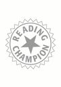 „Reading Champion“ steht in einem runden Emblem mit einem zentralen Stern.