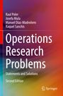 "Operations Research Problems, Statements and Solutions, Second Edition" von Raul Poler et al., rotes und blaues Farbverlauf-Design.
