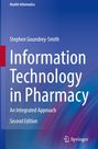"Information Technology in Pharmacy: An Integrated Approach, Second Edition" auf blauem Hintergrund, Verlag Springer.