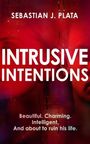 "Intrusive Intentions", Sebastian J. Plata. Beautiful, Charming, Intelligent. Gesichtshälften in Rot-Schattierungen.
