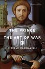 "The Prince - The Art of War, Niccolò Machiavelli." Ein mittelalterlicher Ritter in Rüstung mit Helm im Hintergrund.