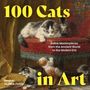 "100 Cats in Art" und "Feline Masterpieces from the Ancient World to the Modern Era" sind vor einer Katzenszene platziert.