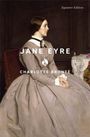 "JANE EYRE", "CHARLOTTE BRONTË", "Signature Editions" vor einem Gemälde einer sitzenden Frau in einem viktorianischen Kleid.