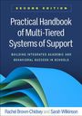 "Second Edition: Practical Handbook of Multi-Tiered Systems of Support. Autoren: Rachel Brown-Chidsey, Sarah Wilkinson." Unten wellenförmige Muster in Blau- und Grüntönen.