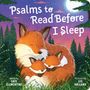 Text: "Psalms to Read Before I Sleep". Illustration: Eine Füchsin und ihre zwei schlafenden Jungen in einem Wald bei Nacht.