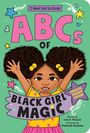 Titel: "ABCs of Black Girl Magic". Illustration eines fröhlichen Mädchens mit erhobenen Armen, umgeben von Sternen.