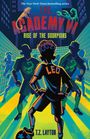 "The Academy VI: Rise of the Scorpions" oben. Im Vordergrund eine Fußballszene mit Spielern, der Name "Leo" auf einem Trikot.