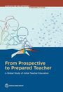 Logo der Weltbankgruppe, Illustration von Lehrer und Kind, Titel: "From Prospective to Prepared Teacher".