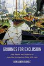 "Grounds for Exclusion: Race, Health, and Disability in Argentine Immigration Policy, 1876–1932" von Benjamin Bryce. Gemälde von Hafenarbeitern an Booten.