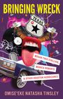 „BRINGING WRECK“ in großen Buchstaben, darunter „Megan Thee Stallion, Monica Roberts & Other Houston Hurricanes“. Collage-Stil.