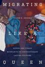 „Migrating Like A Queen“ von Ruben E. Zecena. Zwei Paare tanzen eng umschlungen, bunt und ausdrucksstark gekleidet.