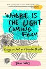 Text: "Where is the Light Coming From", "Essays on Art and Regular People", "Dan Kois". Bunte Kreise und Notizpapier-Hintergrund.
