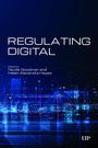 „Regulating Digital“, herausgegeben von Nicole Goodman und Helen Alexandra Hayes. Abstrakte digitale Grafik in Blau.