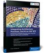 Ein Buchcover mit buntem Mosaik, der Titel lautet: "Integrating Architecture, Processes, and AI on SAP® BTP".