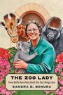Eine Illustration mit einer Frau, die einen Koala hält, flankiert von einer Giraffe und einem Gorilla.